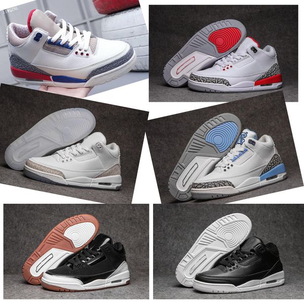 

3 usa international flight game sail sport royal-fire red 136064-140 ice blue 3s men basketball shoes size7~13