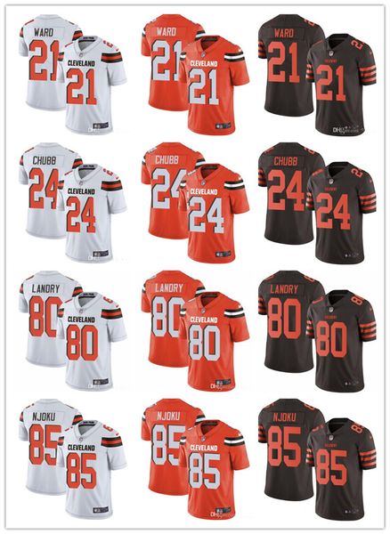 

Cleveland men 039 women youth brown 21 denzel ward 24 nick chubb 85 david njoku 80 jarvi landry football jer ey cu tom ru h orange wh, Black;red