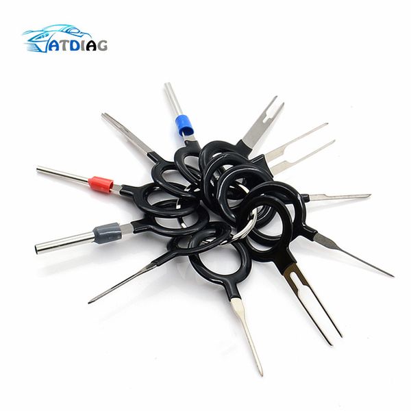 

3pcs 8 pcs 11 auto car plug circuit board wire harness terminal extraction pick connector crimp pin back needle remove tool set