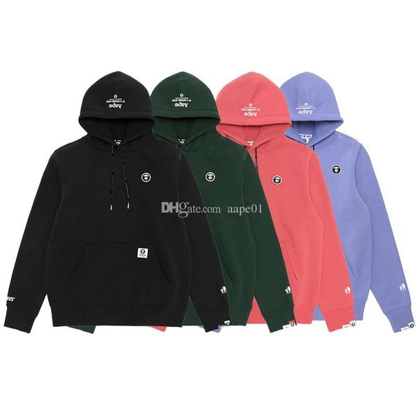 

aape brand new mens designer hoodies mens casual long sleeves jacket fashion hoodies jacket mens designer sweatshirt 4 colors, Black