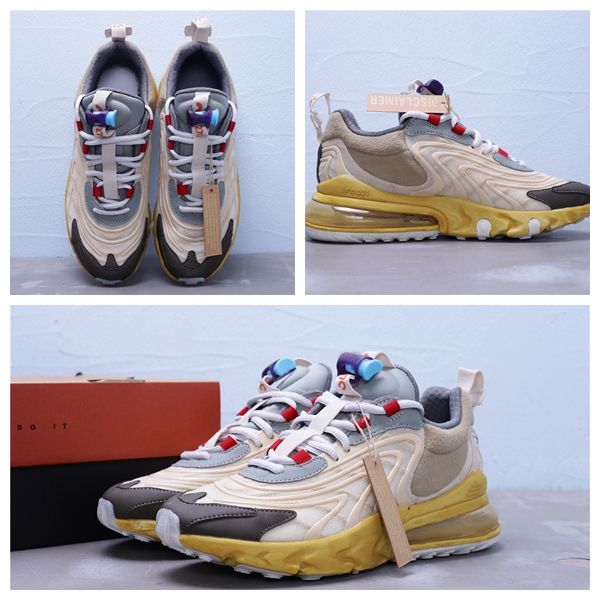 

2020 authentic travis scotts 270s react men women running shoes sports sneaker zapatos release, White;red