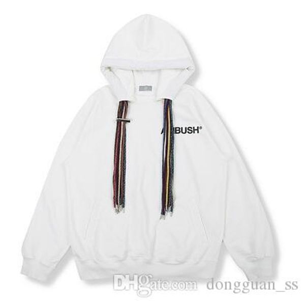 

printed tassels women men hoodies sweatshirts hiphop streetwear men hoodie pullover, Black