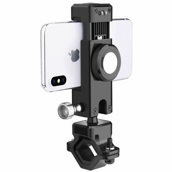 

bike motorcycle mtb handlebar mount cell phone holder gps with led light compass