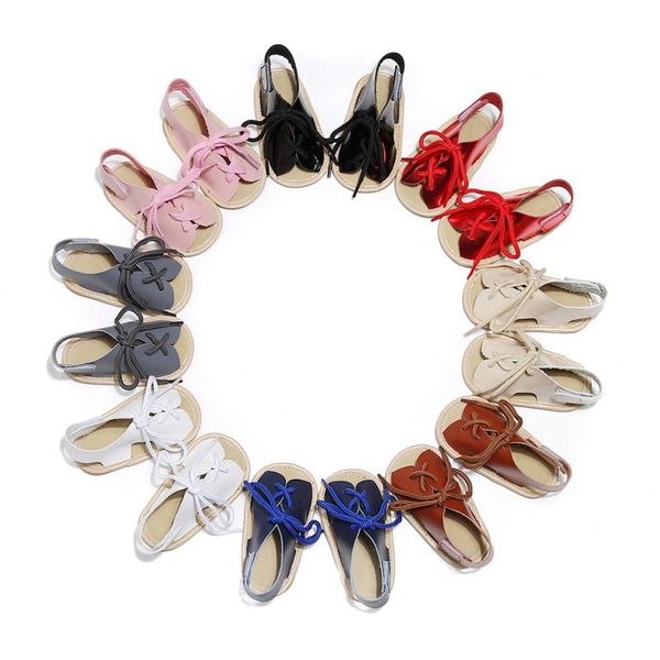 

summer baby girls solid lace-up shoes toddler soft soled first walkers casual walking shoes new