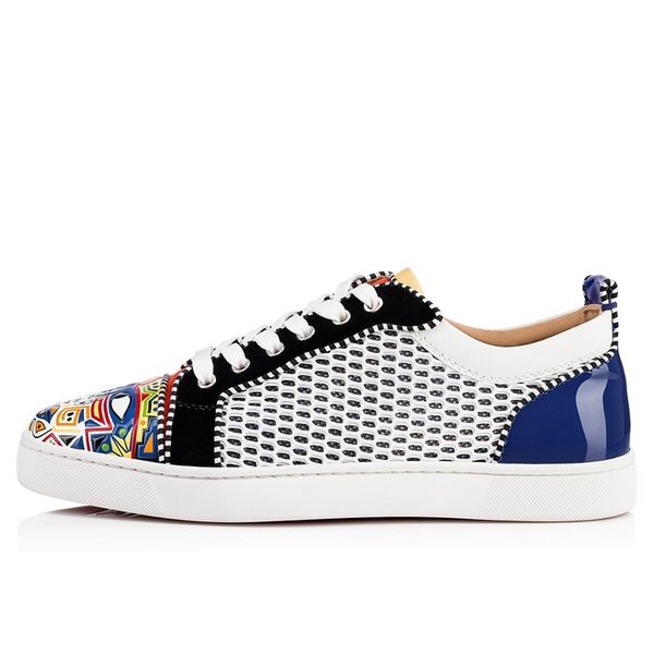 

red bottom low cut sneaker vieira orlato flat casual shoes pik boat pave shoes vieira spikes woman mens 2019 red bottom ace sneaker 002