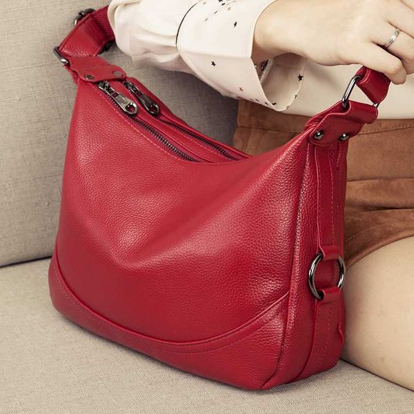 

genuine leather women's bag fashion small crossbody bags for women shoulder messenger bag handbag female purse tote bags