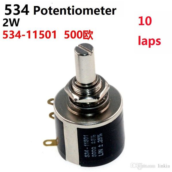 

precision multi-turn wirewound potentiometer 534-11501 534 500r 2w