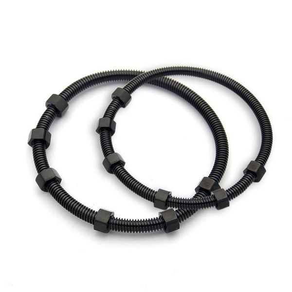 

titanium steel screw love bracelet bangles men with 6 screw thread steel rose gold charm bracelets for women love jewelry, Golden;silver