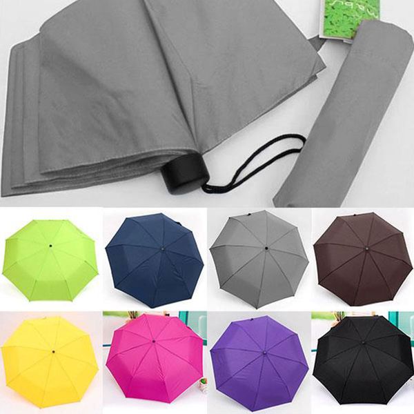 

new portable waterproof mini folding umbrella tri-folded extension umbrella