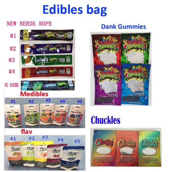 

710 Edibles Packaging Mylar Bag Smell Proof Package 420 Chuckles Medibles NeRds ROPE Flav Infused Candy Gummies Packaging Bag for Candy F