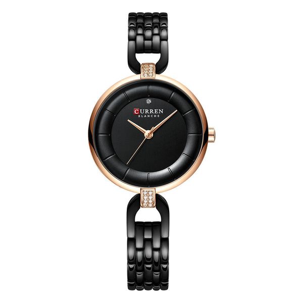 

fashion casual curren simple small waterproof diamond luxury noble temperament titanium hook dress ms quartz watch, Slivery;brown