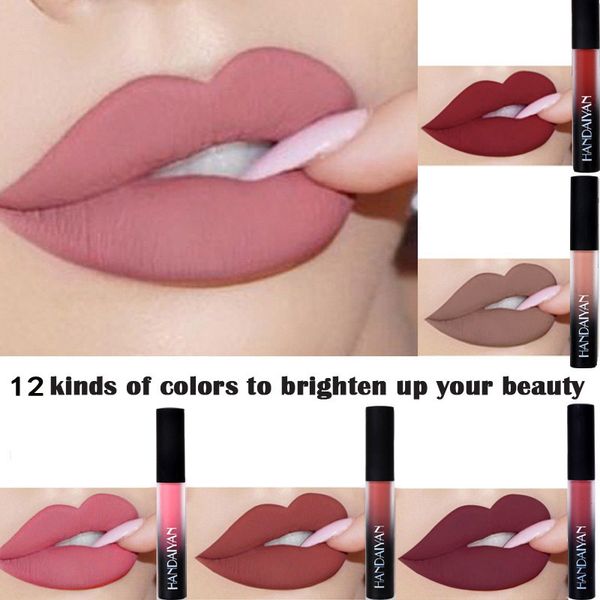 

1 pcs 12 colors matte liquid lipstick lip pen velvet lip glaze cosmetics ldo99