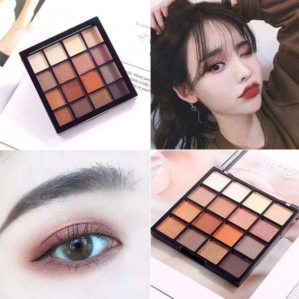 

горячие продажи картофельная грязь 16 цвет тени для век бусины свет тупой свет блеск 6 desgin тени для век пластина земля цвет глаз макияж