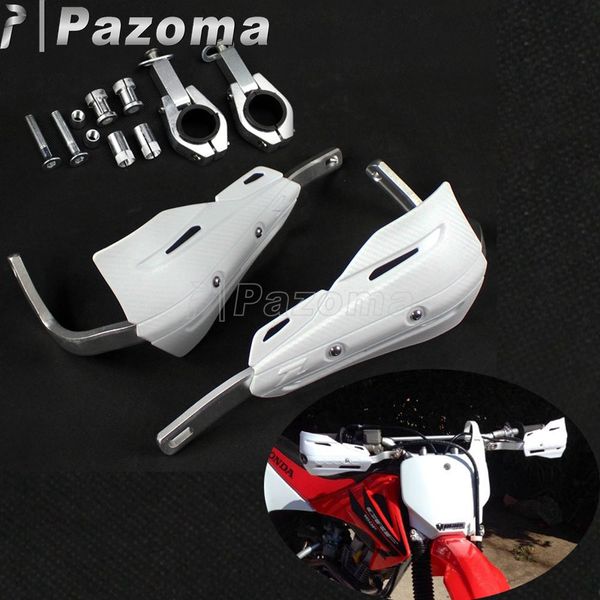 

white motorcycle hand shields protector deflector armor handguards for yamaha xr crf wr drz 28mm brush bar fat bar