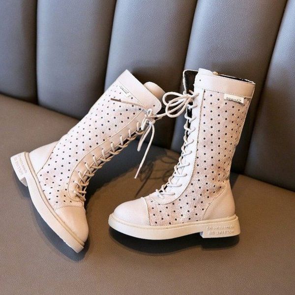 

kids pu leather mid-calf boots soft flat martins boots black khaki polka dot designers students shoes size 27-37 fashion botas, Black;grey