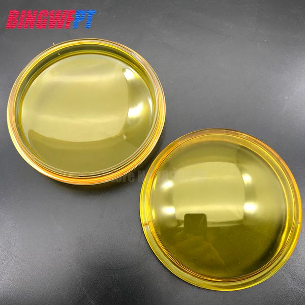 

2x round diameter 90mm fog lights lamps yellow anti-fog glass tempered glass for nissan pathfinder qashqai armada pixo d40 pickup