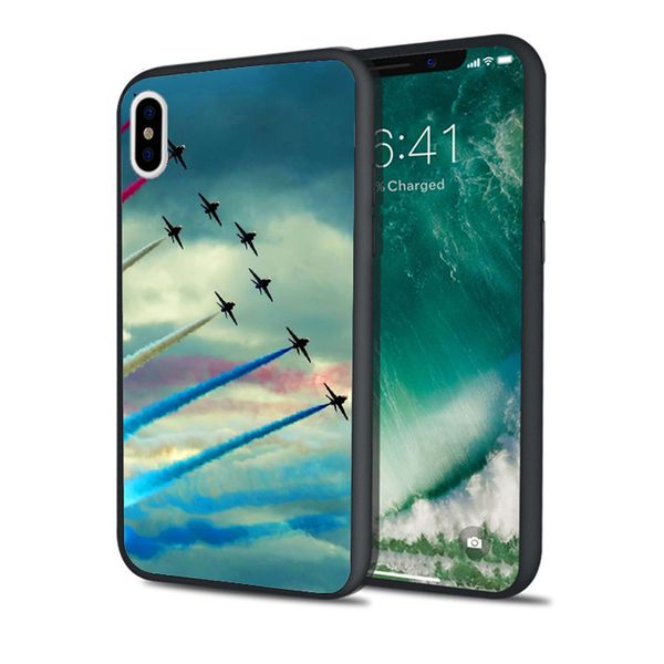 

coque airplane art phone case for iphone 11 pro xs max xr 8 7 6s plus 5s se 5 case black soft silicone tpu cover.