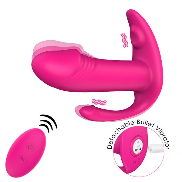 9-Gang-Dildo-Vibrator Drahtlose Fernbedienung Amaze Vibrierendes Höschen G-Punkt-Klitoris-Stimulator Analsex-Spielzeug für Frauen Paar J190626