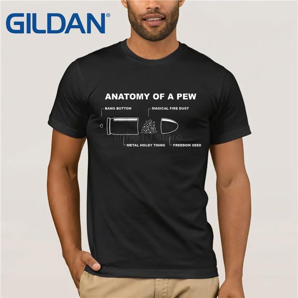 

new 2019 summer fashion anatomy of a pew funny t shirts nerdy geeky shooting gun t shirt nerd tee shirt, White;black