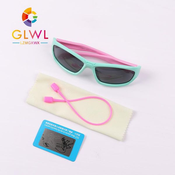 

sunglasses baby with rope toddler sun glasses kids polarized eyeglasses infant square eyewear boys girls children flexible shade upqot, Blue