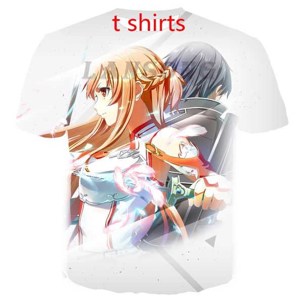 

sword art online anime 3d print t shirts/sweatshirts/hoodies/pants fashion men harajuku funny jacket cool tee streetwear hip hop, White;black
