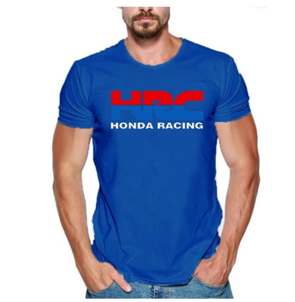 

2020 men print hrc race motorcycle modified t-shirt summer short-sleeved shirt hrc akrapovic t shirt red black white blue 0125