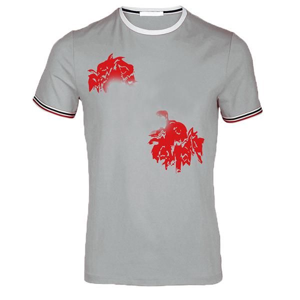 

new designer mens t shirt casual street wear men fashion hip hop red flower cool t-shirt sport short sleeve cotton tee vintage t shirt, White;black