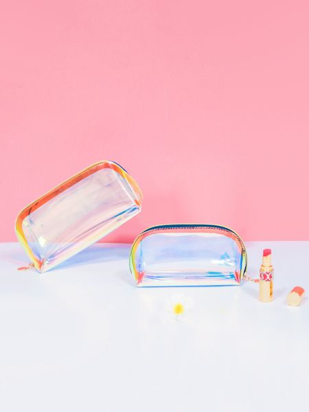 

ins super new transparent waterproof large capacity simple small portable storage bag in 2019