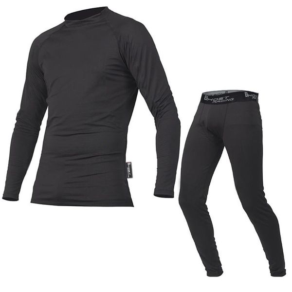

men's thermal underwear set motorcycle base layer winter warm tight long shirts & bottom suit