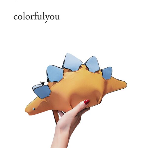 

new women bag cute dinosaur design crossbody bag ladies animal handbags women's clutch pu leather shoulder purse 2019