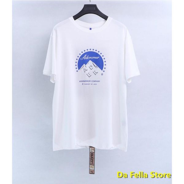 

2020 adererror t-shirt men women ader error t-shirts adererror company logo tee ader blue mark high quality, White;black