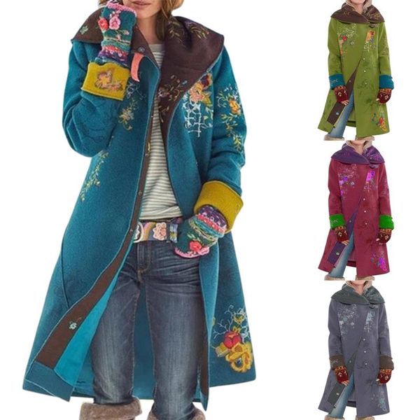 

woolen coat women long sleeve overcoat outwear for ladies warm button pocket coats and jackets autumn winter female wool coat, Black