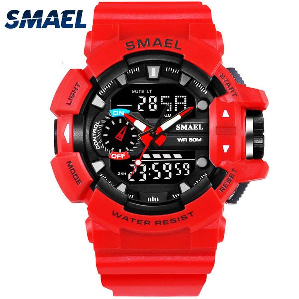 

smael brand s sport watch for men 50m waterproof digital army clock male wwatch fashion relogio masculino luxo, Slivery;brown
