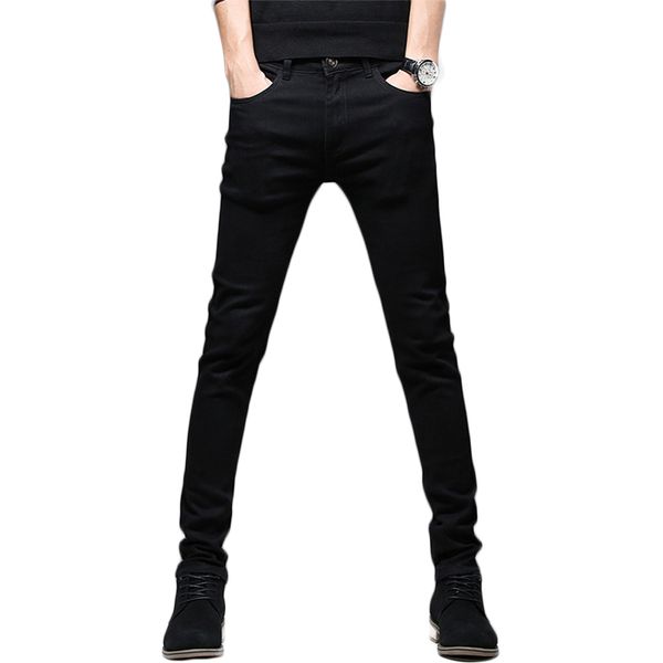 

men elastic jeans new men jeans stylish comfortable slim slim young student male pants, Blue
