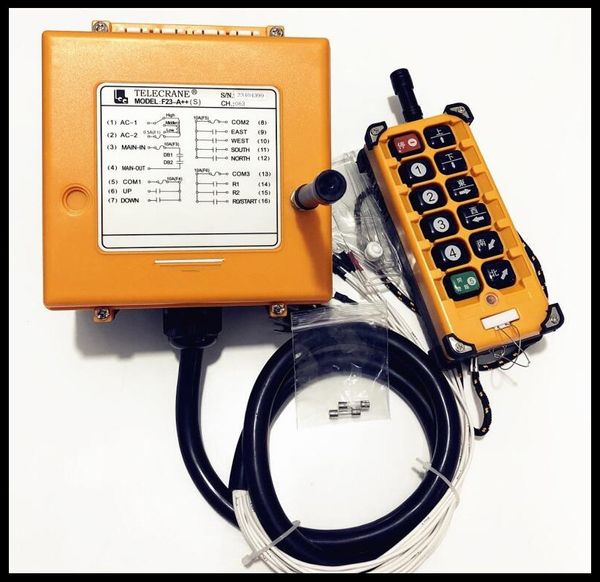 Freeshipping F23-A++ Gru di sollevamento con controllo remoto radiocomandato industriale Gru di sollevamento 1x trasmettitore + 1x ricevitore Nuovo di zecca