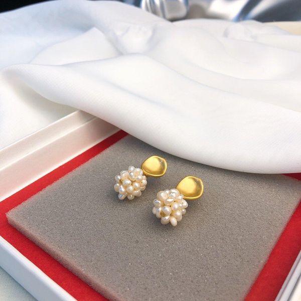 

pearl коты серьги серьги конструктора 18k позолоченные латунные ювелирные изделия роскошные ювелирные изделия жемчужные серьги sphere для да, Golden;silver
