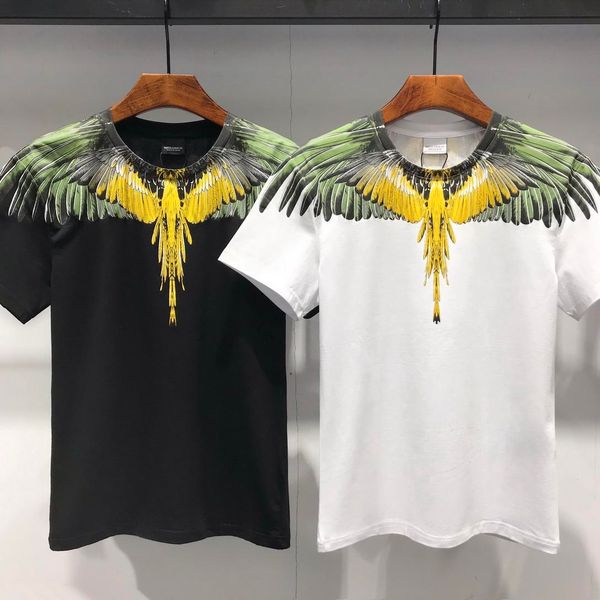 

transport of high-quality cotton t-shirts summer, 2019, european and american short-sleeved t-shirt fashion and casual printed sem m178, White;black