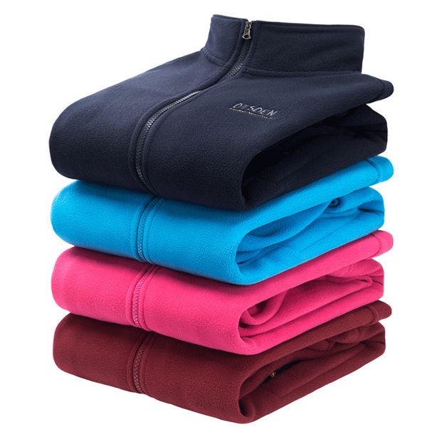 

women fleece jacket 2019 new spring autumn outdoor hiking jacket female thermal camping hiking outdoor sport jackets 877b, Blue;black