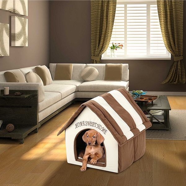 

portable indoor pet bed dog house soft warm and comfortable cat dog sweet room kennel cat house mats sofa for chihuahua