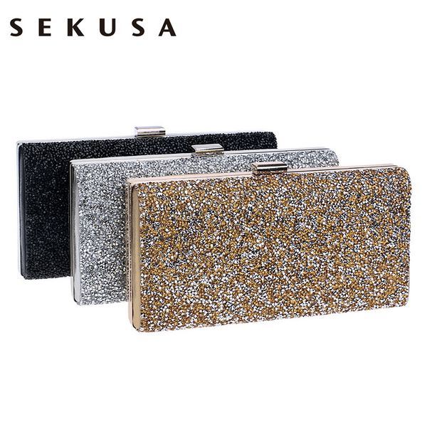 

sekusa woman evening bag women diamond rhinestone clutch crystal chain shoulder small purse wedding purse party evening bags d18110106