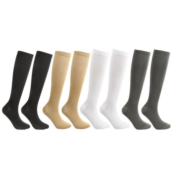 

sports socks classic delicate texture 5 pairs compression socks men women non-slip graduated medical nursing, Black