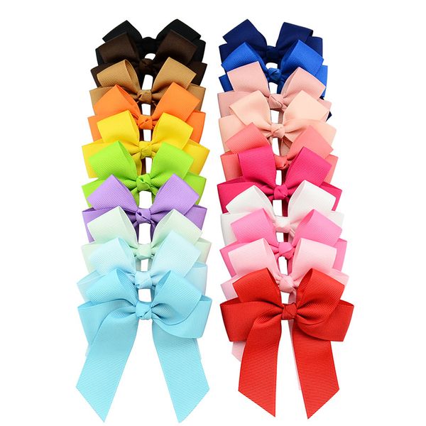 

1 Pcs 3.5inch Boutique Grosgrain Ribbon Baby Girls Hair Bows With Clips For Teens Toddlers 617