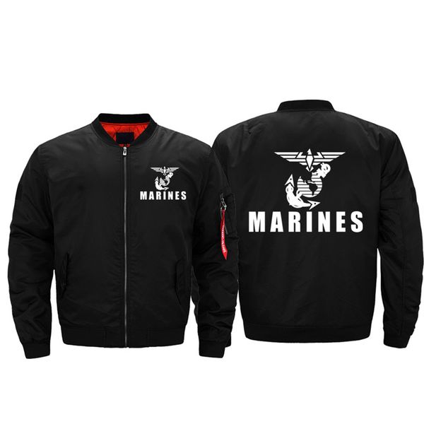 

морская пехота сша дизайн морской пехоты одежда морской пехоты куртка бомбардировщик куртки толстые ветровки воздушные пилотские куртки, Black;brown