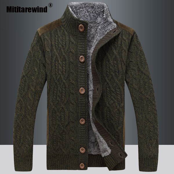 

winter cardigan men sweater wool liner thick fleece warm patchwork knitted wear single breasted thick sweater men -3xl, White;black