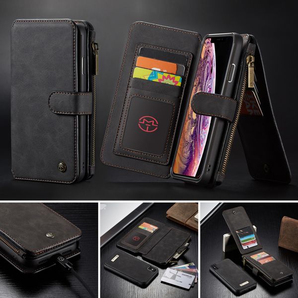 

19ss case for iphone 11 pro max 6 7 8 plus x xs xr wallet card slots flip cover gift for iphone 6s