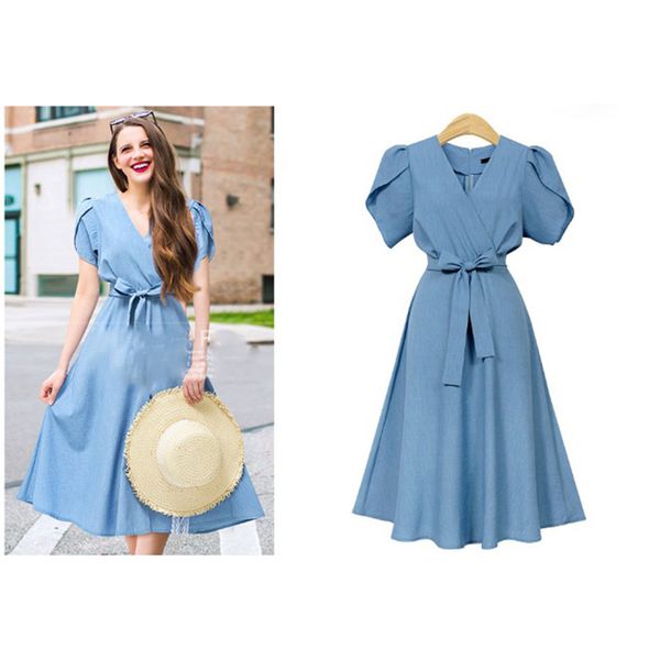 

women's clothing street style dresses 2019 summer plus size woman solid color deep v-neck vintage elegant dresses ladies office work dr, Black;pink