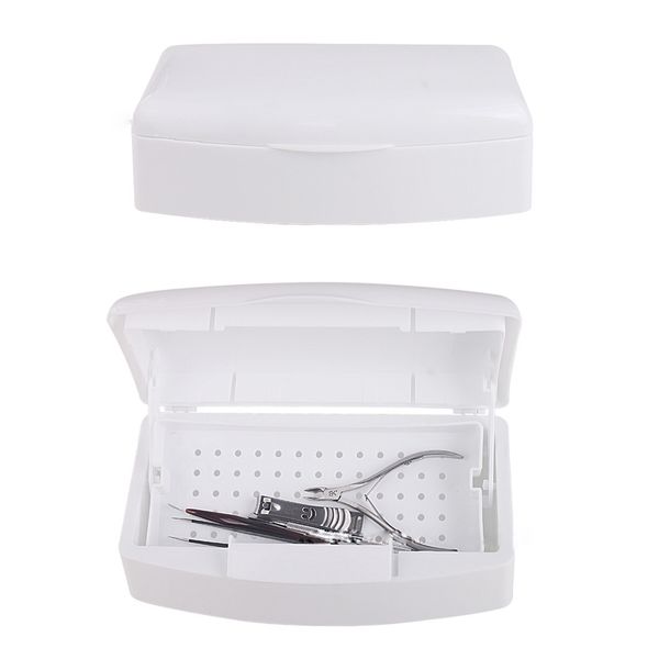 

pro salon make up sterilizer tray box sterilizing disinfection clean nail art tool cun 668, Silver