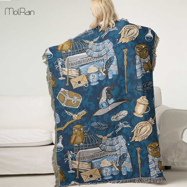 

magic print throw blanket cobertor blankets for beds tassels owl pattern india tapestry winter thread blanket women sofa cover