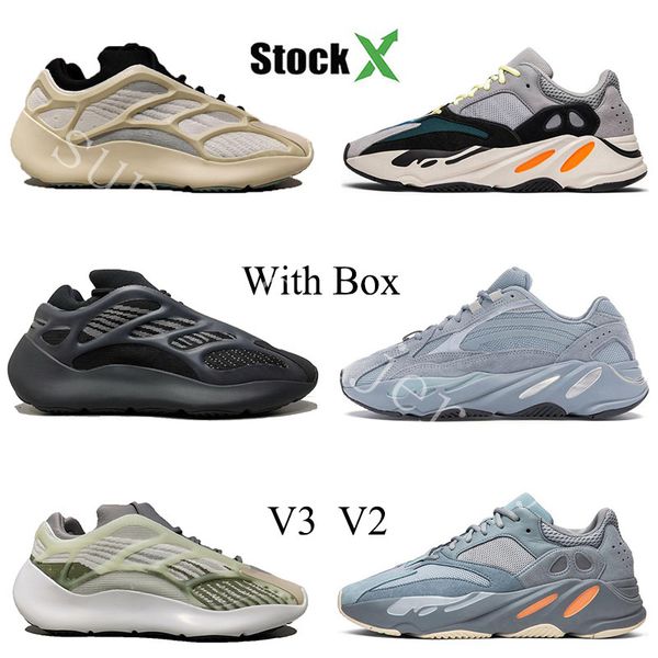 

700 v3 kanye west wave runner azeal glow in the dark alvah reflective designer shoes magnet geode vanta inertia black analog running sneaker