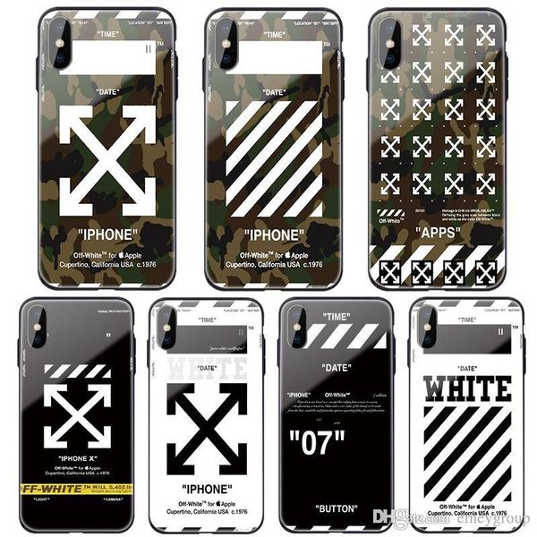 

1pcs письмо с ограниченной камуфляж стекло + мягкий чехол кремния для iphone 11 про макс 6 6s s плюс 7 7plus 8 8plus x xr xs max задняя крыш